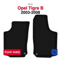 Velours-Frontteppiche für Opel Tigra B TwinTop, Cabrio (2003–2008 – Schwarz (2 Stück)