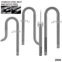 ZRDR Filtro per acquario Filtro per acquario Ingresso e uscita esterno in acciaio inossidabile 304 Accessori per filtri con pellicola per la rimozione dell'olio