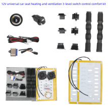 Fodera per cuscino con aria condizionata di raffreddamento per seggiolino auto universale 12 v con 2 ventole sedile riscaldato integrato con kit di interruttori a rotazione a 6 livelli