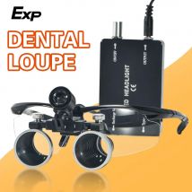 Exp Dental Loupe 2.5X 3.5X Magnifying Glass with LED Light Glasses Surgical Magnifying Glass Dental Medical Magnifying Glass