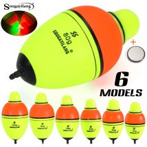 Sougayilang Luminous Fish Floats 2Pcs with 6 Size Options made from High Density Foam for 30-100g Buoyancy Fishing Pesca