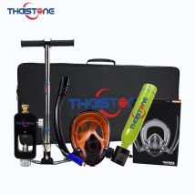 1 Set 0,5L Mini-Tauchflasche mit Schnorchel und Tauchmaske - Tragbare Luft-Schnorchelausrüstung für Sauerstoffversorgung im Freien