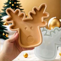 Weihnachten Tablett Silikon Formen Beton Obst Palette Harz Form Schmuckstück Gericht Gips Form Weihnachten Baum Haus Zement Form Elch Form