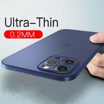 Durchscheinende, ultradünne, matte PC-Hülle für iPhone 11, 12, 13, 14, 15, 16 Pro Max 15 Plus, mattierte Handyhülle