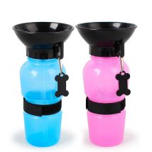 Tragbare Kunststoff Pet Wasser Feeder Drücken Auto Tragen Pet Bowl Wasser Fütterung Wasserkocher Hund Katze Outdoor Reise wasser flasche Container