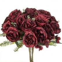 1/3 SZT. Sztuczne Kwiaty Wazon Dekoracja Domu Pokoju Stołu Festiwal Ślub Bukiet Ślubny Ogród Zewnętrzny Zrób To Sam Pudełko Prezentowe Jedwabna Piwonia