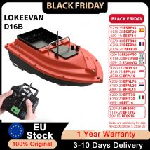 LOKEEVAN D16B Barca con esche da pesca GPS con contenitore per esche di grandi dimensioni Carico da 1,5 kg Barca con esche automatica da 12000 mAh con portata remota 400-500 M