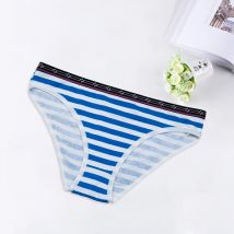 Damen höschen sexy Baumwolle Schritt Slips weibliche Unterwäsche Dessous Bikini Damen Schlüpfer atmungsaktiv gestreift 1 Stück