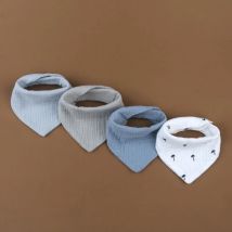 4 Stück Baby sabbern Lätzchen drucken Spuckt ücher für Babys Baumwolle Speichel Handtuch Unisex atmungsaktive Baby Lätzchen für Neugeborene Unisex