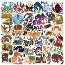 50PCS Monster Hunter Cartoon Spiel Aufkleber DIY Laptop Gepäck Skateboard Graffiti Aufkleber Aufkleber für Kind Spielzeug