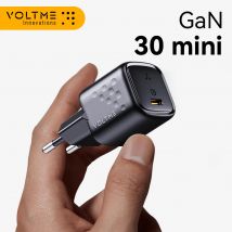 VOLTME Super Mini 30W GaN Caricatore rapido per iPhone 15 14 Pro PD USB C Caricatore Quick Charge 4.0 per Xiaomi Huawei Caricatore del telefono