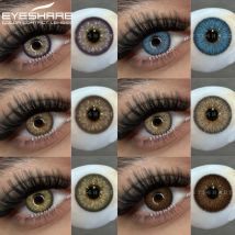 EYESHARE Farbkontaktlinsen für Augen, 1 Paar blaue Augenkontakte, braun, hochwertige natürliche Kontaktlinsen, graue Pupillinse, jährlich