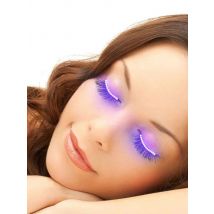 Colorful LED luminous False Eyelashes Creative Eyelash Lamp Halloween Light Up Eyelid Paste Flash Neon lights Night Club