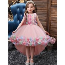 Summer Kids Girls Party Dresses Fashion Children Flower Girl Dresses Lace Sleeveless Party Dress for Kids Girl 3-10 Years