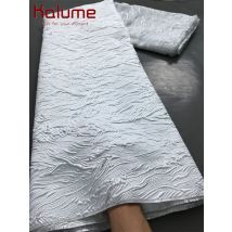 Afrikanischer Jacquard-Brokatstoff, französischer afrikanischer nigerianischer Spitzenstoff, Organza-Stoff für Frauen, Hochzeit, Party, Kleid, Nähen, F4063