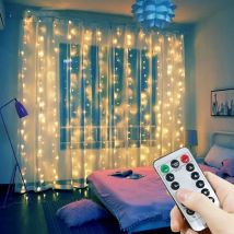 3m LED Vorhang Girlande USB String Lichter Fee Girlanden mit Remote Weihnachten Hochzeit Urlaub Neujahr Dekoration für zu Hause