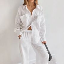 Musselin-Damen-Pyjama, 100 % Baumwolle, langärmelig, 2-teiliges Set, Nachtwäsche, weibliche Freizeithosenanzüge, 2025, Frühlings-Nachtwäsche, Heimanzug