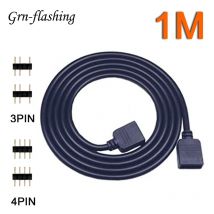 1–10 Stück 3 4-poliger RGB-Stecker, 1 m Verlängerungskabel, RGB-LED-Band, Stromkabel, 12 V, 4-polig, 5 V, 3-polig, für ARGB-RGB-LED-Streifen, PC-Lüfter