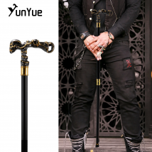 Bastone da passeggio Steampunk con teschio in oro nero Bastone da passeggio decorativo alla moda Cospaly Bastone da passeggio alla moda per feste vintage gotiche