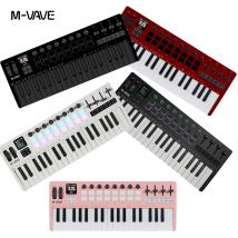 M-VAVE SMK-37 PRO 37-Tasten-MIDI-Pads, Schallquelle, unterstützt kabellose Tastatur, 16 Trommelverbindungen in mehreren Systeme, Farbtastatur
