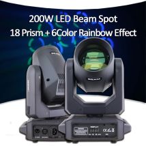 YUER 200W LED Fascio Spot Wash 3in1 Luce a testa mobile per discoteca DJ Party Stage Light 6 + 12 Prisma Effetto Festa di Natale