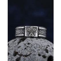 Freeshipping Vintage Nordic Viking Stainless Steel Ring Anchor Compass Tree of Life Men and Women Ring Jewelry Factory Wholesale