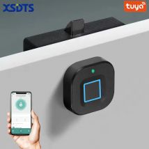 XSDTS Biometrisches Tuya-App-Fingerabdruckschloss, schwarz, schlüsselloser Schrank, intelligentes Türschloss, Schubladenschlösser, Diebstahlsicherung, lange Standby-Zeit