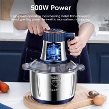 Elektrische Fleischwölfe, 5 l, 304 Edelstahl, Lebensmittelzerkleinerer, multifunktionaler Gemüseschneider, Zerkleinerer, Fleischwolf, Babynahrungsmaschine