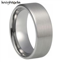 6 mm 8 mm klassischer silbriger Wolframkarbid-Ehering für Männer und Frauen, Liebhaber, modische Fingerringe, flach gebürstet, bequeme Passform