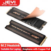 Disipador de calor JEYI Graphene M.2 SSD, radiador enfriador con diseño de lámina de grafeno y cobre de doble capa para PC portátil NVMe NGFF 2280 Drive