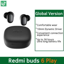 Audífonos Redmi Buds 6 Play Versión Global, Cancelación de Ruido AI para Llamadas, Controlador Dinámico de 10 mm, Bluetooth 5.4, Audífonos TWS