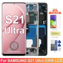 AMOLED S21 Ultra Screen Assembly for Samsung Galaxy S21 Ultra 5G G998B G998B/DS Lcd Display Touch Screen with Fingerprints