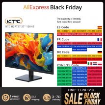 Monitor da gioco KTC H27T27, schermo IPS da 27" 2560x1440, velocità di aggiornamento 100 Hz, tempo di risposta HDR10 di 1 ms, luce blu bassa e senza sfarfallio