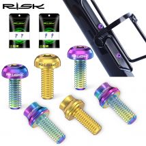 Rischio M5x12mm Bici Portaborraccia Bulloni di Fissaggio In Lega di Titanio MTB Bici Da Strada Portaborraccia Viti Pompa di Aria Bulloni Fissi