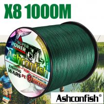 Ashconfish 8 Strands Braided Fishing Line 8 thread cord fishing rope 1000M 8 Braid PE Multifilament Fishing Line Winter  6-300LB