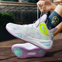 Jugend-Fliegenweberei, netzte Basketballschuhe, männlich, atmungsaktiv, Student, tatsächlicher Kampf, professionelle, rutschfeste Sportschuhe