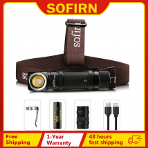 Sofirn SP40A TIR Ottica Lampada frontale a LED ricaricabile TN-3535 1200lm 18650 Faro 18350 Torcia ad angolo con coda magnetica