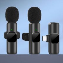 Wireless Laval ier Mikrofon tragbare Audio-Video-Aufnahme Mini-Mikrofon für iPhone Android Live-Übertragung Gaming-Mikrofon weiß & rosa