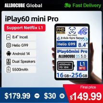 Alldocube iplay60 mini pro 8.4inch Tablet Helio G99 Android14 8GB RAM 128/256GB ROM Dual SIM 4G LTE pad 5500mAh Battery