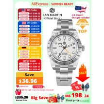 San Martin Nuovo 39mm NH34 BB GMT Orologio meccanico automatico Orologio sportivo Zaffiro luminoso Impermeabile 100m per uomo Relogio SN0054