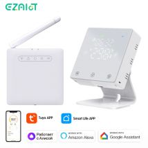 Wireless WiFi Thermostat for Gas Boiler Water Heating Tuya Battrery USB RF Smart Temperature Controller Alice Alexa Google Home