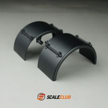 Scaleclub 1/14 Einachsiger Kotflügelanhänger LKW-Kippermodell für Tamiya Lesu für Scania Man Actros Volvo Autoteile RC-Truck