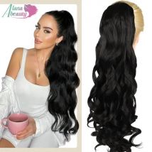 Alana synthetischer Retro-Pferdeschwanz mit Kamm, europäische Prinzessin, lockiger Puff-Pferdeschwanz, Clip-in-Haarschwanz, natürliche falsche Haarverlängerung