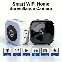 Mini Telecamera di Sorveglianza HD WiFi Intelligente con Registratore Video e Vocale DV, Telecamera di Sicurezza Wireless Nascosta per Interni, Piccola Videocamera Spia