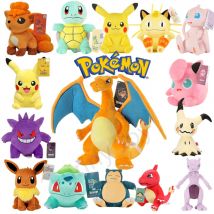 POKEMON-juguete de peluche Original Gengar Pikachu Kawaii Charizard, muñeco de peluche auténtico, juguetes Piplup de dibujos animados suaves y bonitos para regalo de niños