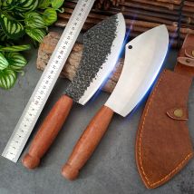 Geschmiedetes Metzger messer Fleisch Fisch beil messer 5 cr15mov Schneid schneider Werkzeuge profession elles Hackmesser mit Scheide
