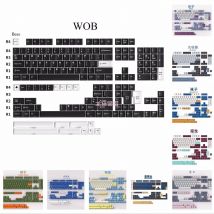1 set daye gmk wob lila nacht britisch rennen grün koniferen panda nuke daten fuji tuzi keycaps abs doppel schuss kirsch profil