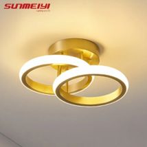 Luce dorata per corridoio Corridoio a LED Portico Rete rossa Piccola plafoniera Ingresso Balcone Scala Guardaroba Luce Moda moderna