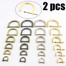 2 pezzi in metallo staccabile D anello vite aperta fibbia Dee grillo chiusura per borsa artigianale in pelle tracolla fibbia per cintura maniglia tracolla