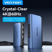 Vention-Divisor HDMI 1 en 2, interruptor HD 4K/60Hz HDMI 1,4, Adaptador 1x2 con fuente de alimentación para Xbox, PS4, TV, HDMI 2,0